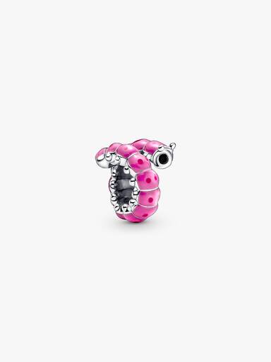 Charm Lagarta Rosa Enrolada