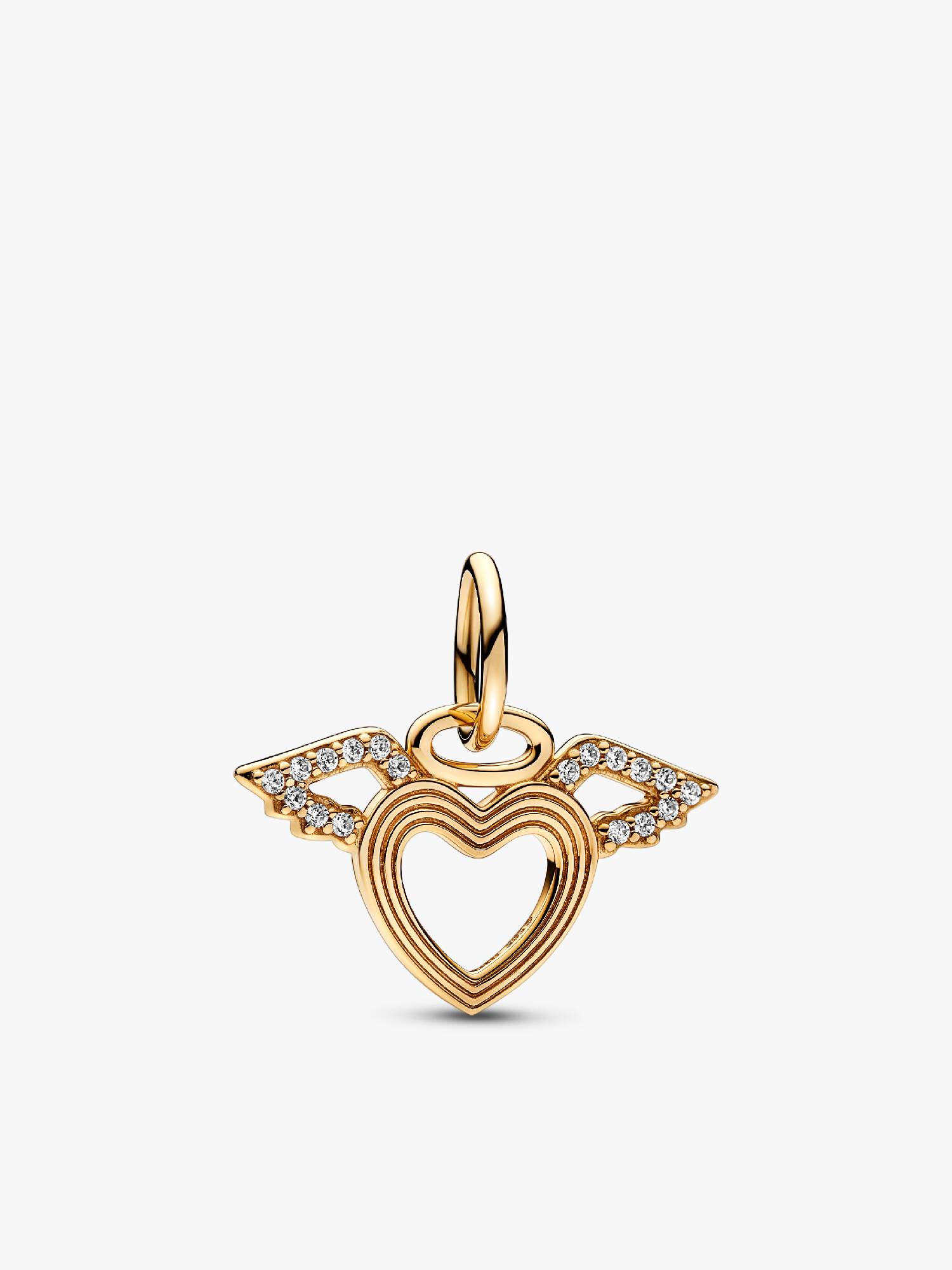Charm Pendente Coração Y Asas de Anjo