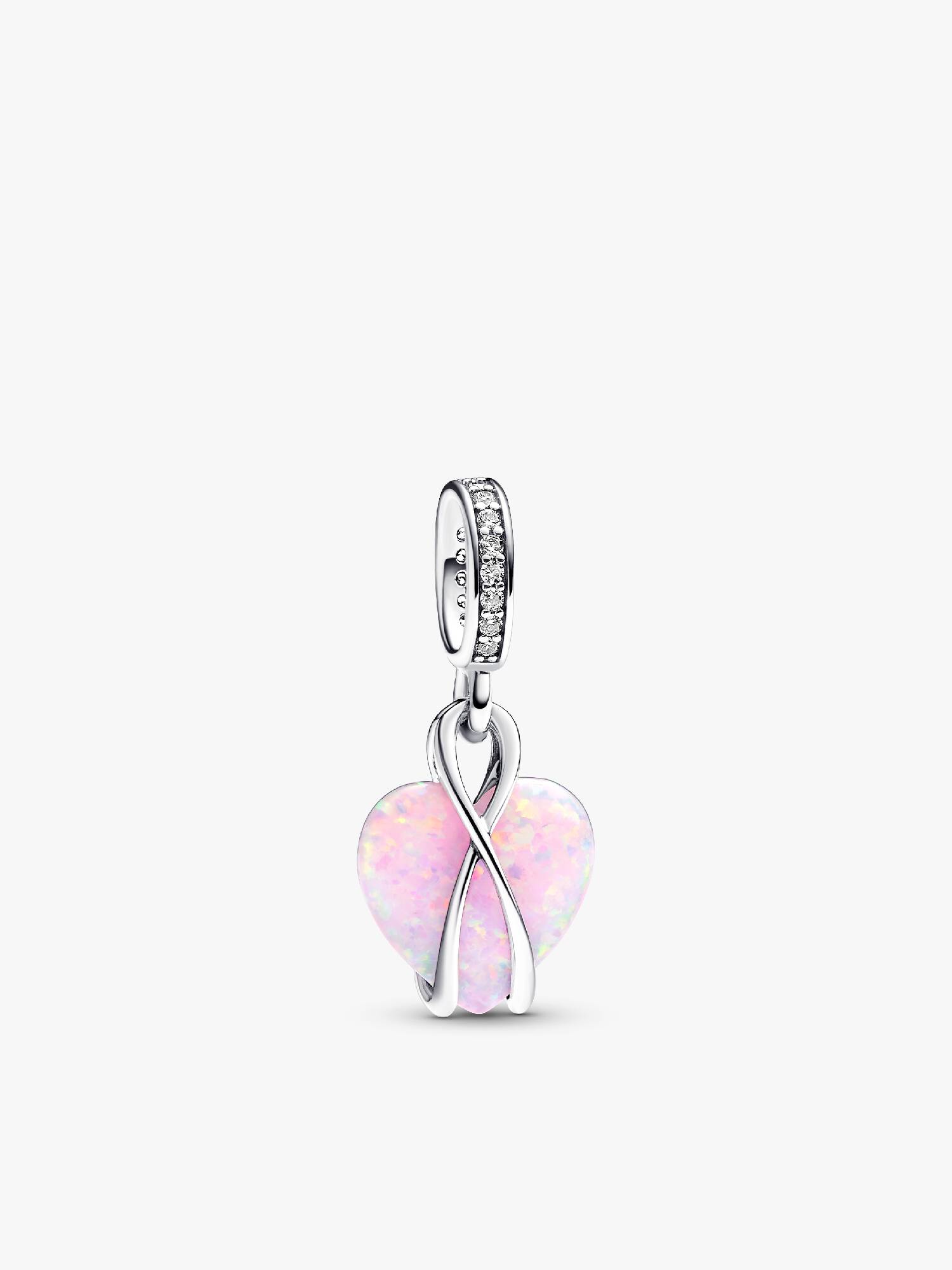 Charm Pendente com Coração Furta-cor para Mãe.