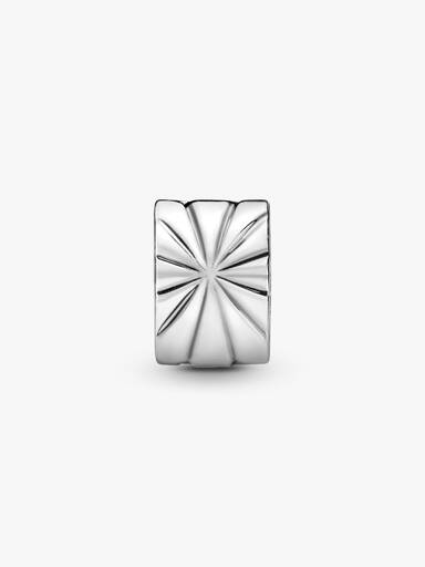 Abstract silver clip