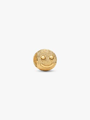 Mini charm com rosto sorridente texturizado