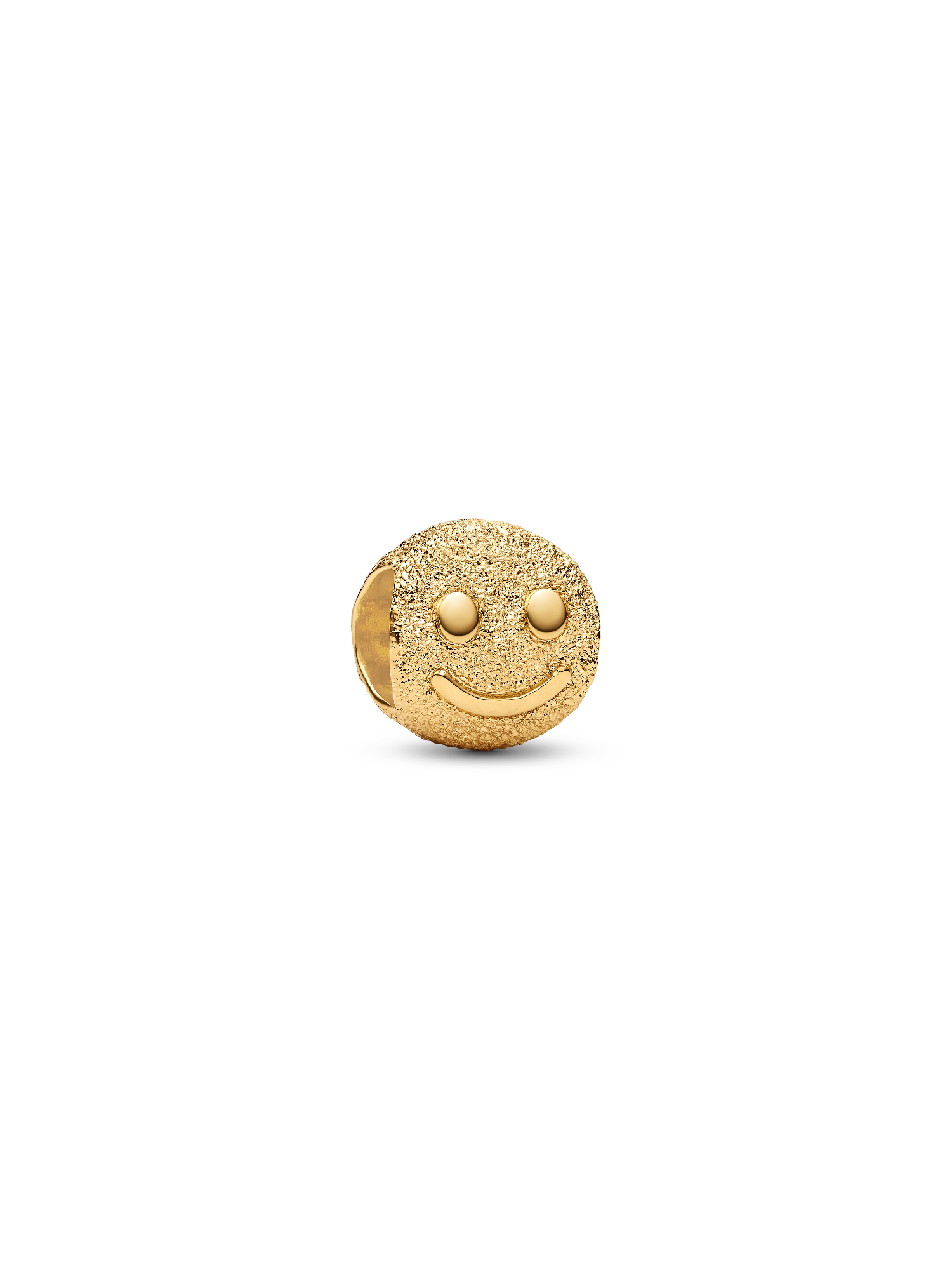 Mini charm com rosto sorridente texturizado