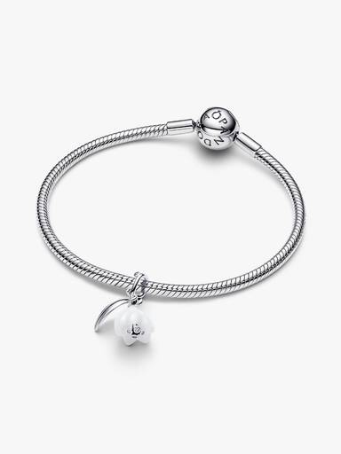 Charm pendente de flor de gota de neve