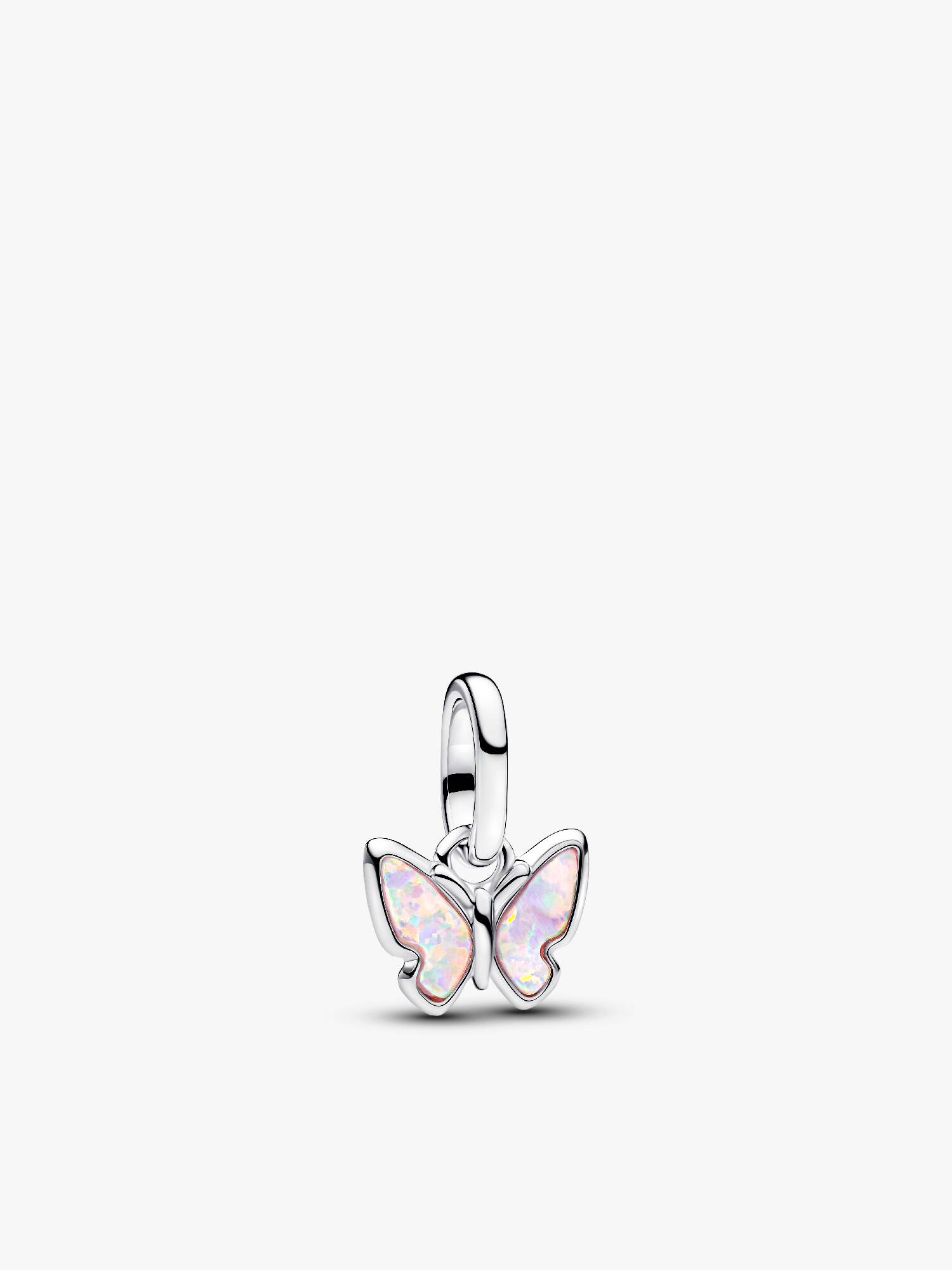 Mini Charm Pendente Borboleta Rosa