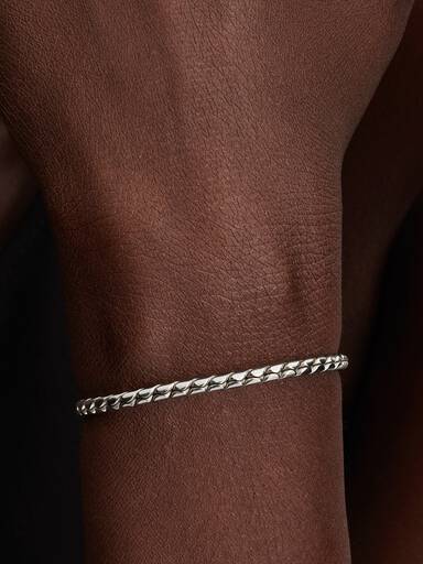 Pulseira Corrente Texturizada e Fecho Esférico