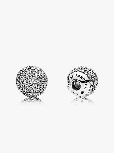 Interchangeable silver end caps with clear cubic zirconia