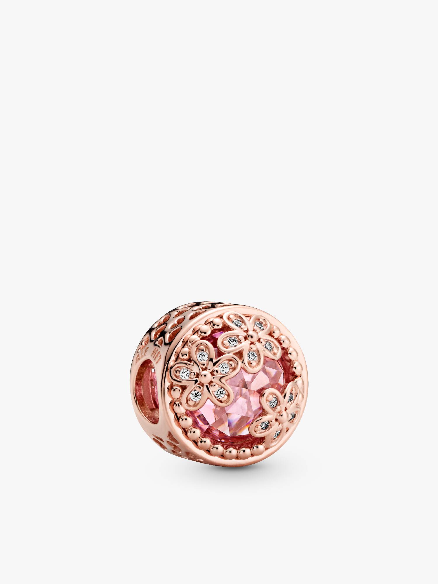 Brilhante Rosa Margarida Flor Charm