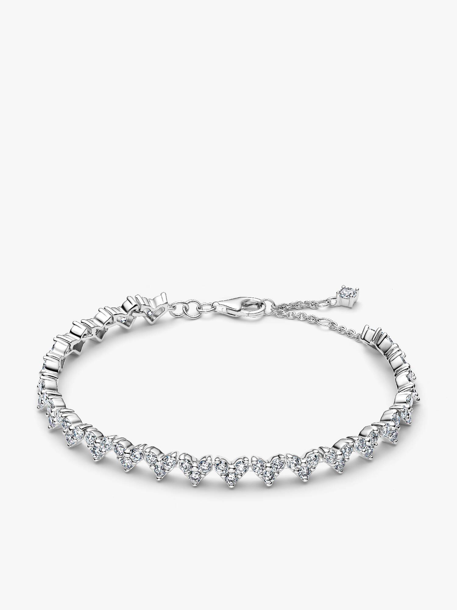 Pulseira Coração com Três Pedras