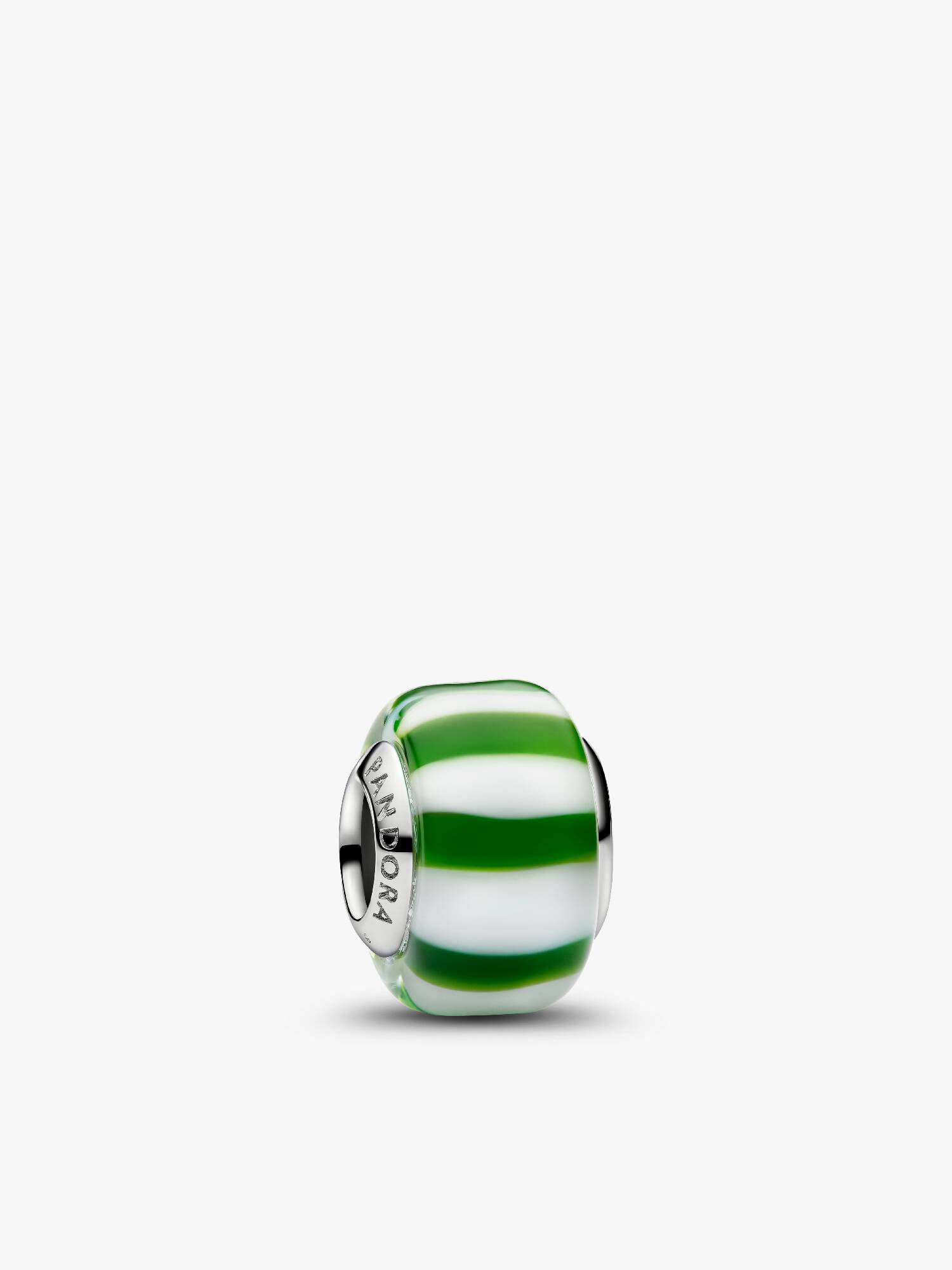 Charm Verde em Murano de Balas de Hortelã-Pimenta