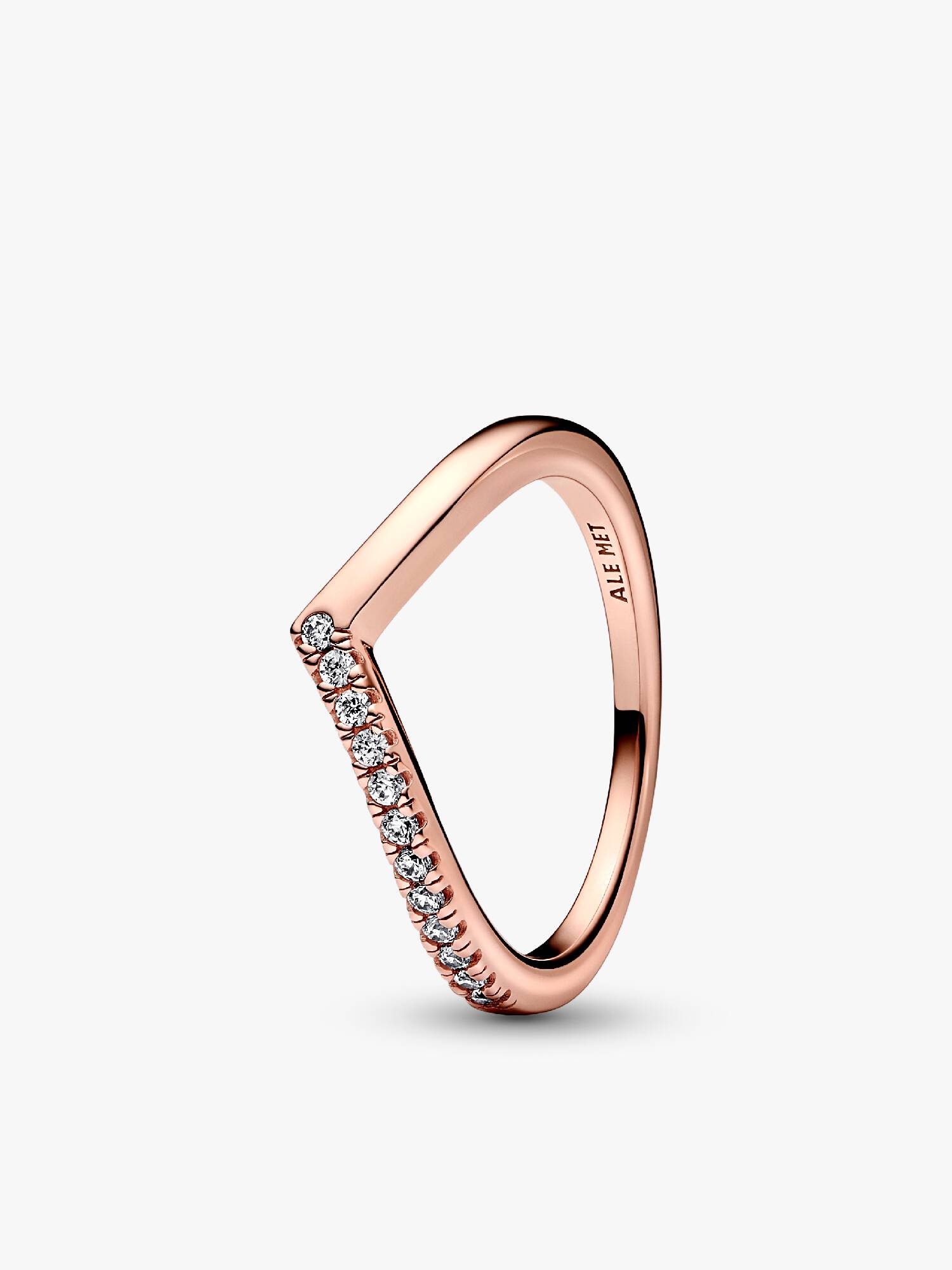Anel Chevron Meio Brilhante Pandora Timeless