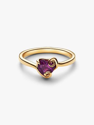 Anel Sally de O Estranho Mundo de Jack da Disney em coração roxo
