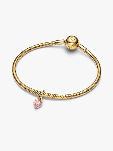 Mini Charm Pendente Coração Rosa Chakra Pandora Me