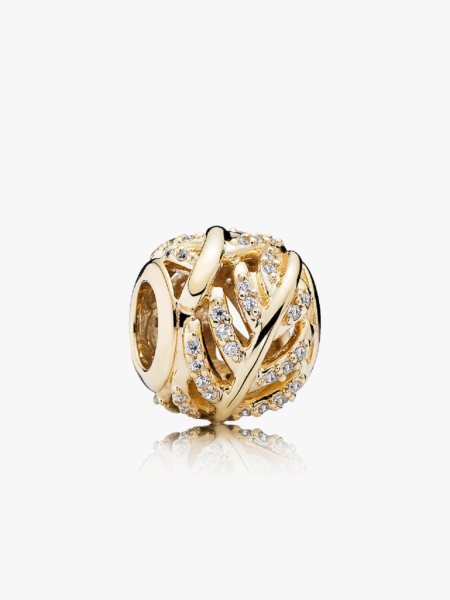 Charm Pena Leve com Zircônias Cúbicas