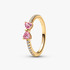 Anel Laço Rosa Brilhante Anel Laço Rosa Brilhante