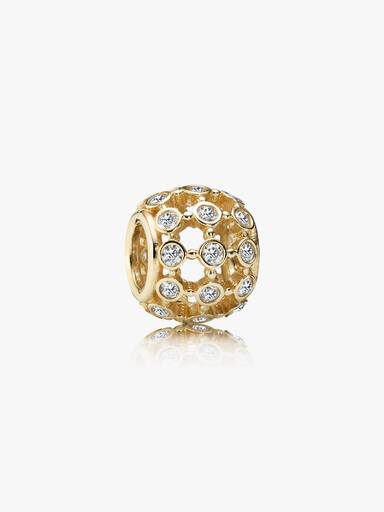 In The Spotlight Charm, Zircônia Cúbica Transparente e ouro 14k