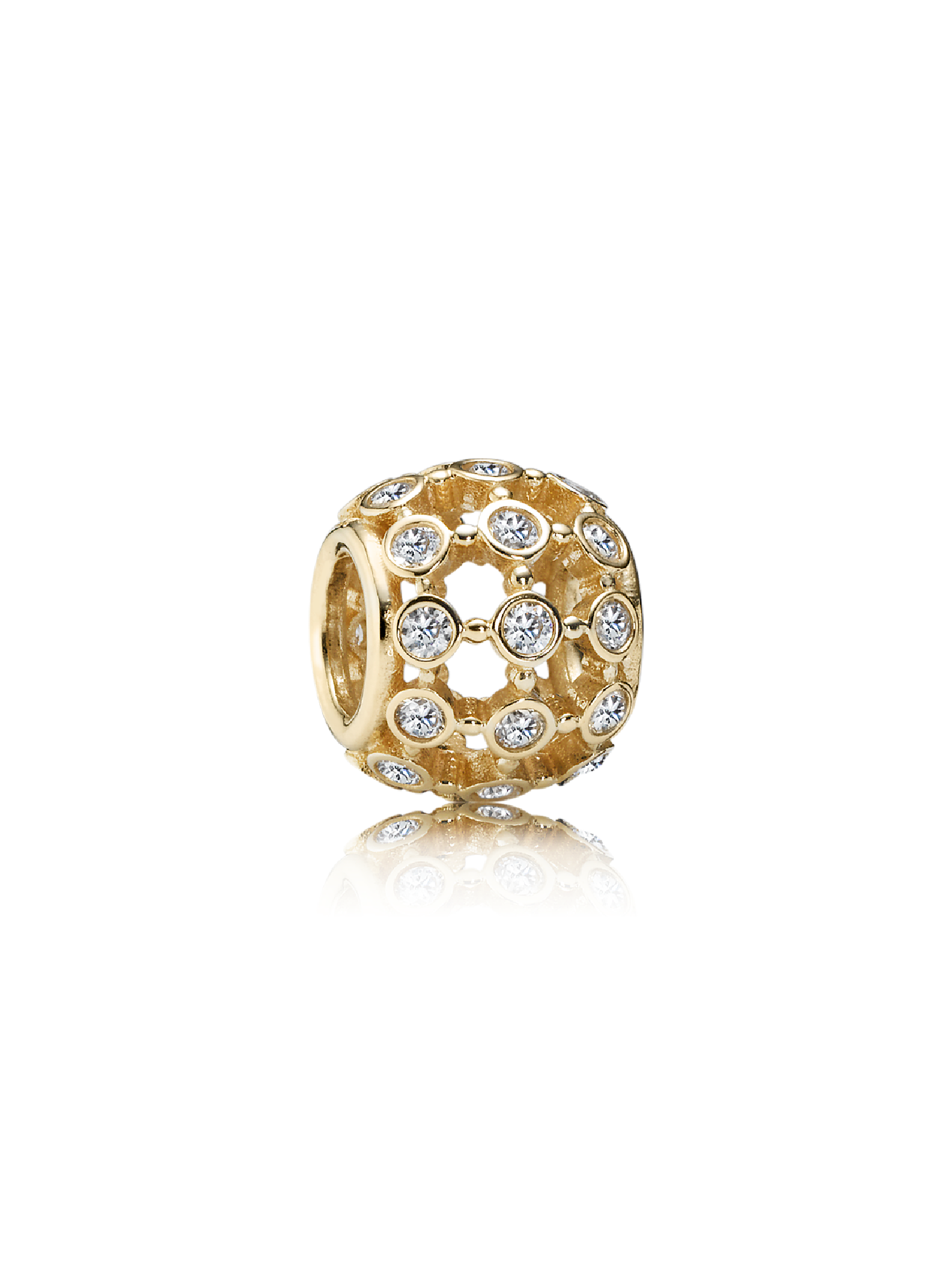 In The Spotlight Charm, Zircônia Cúbica Transparente e ouro 14k