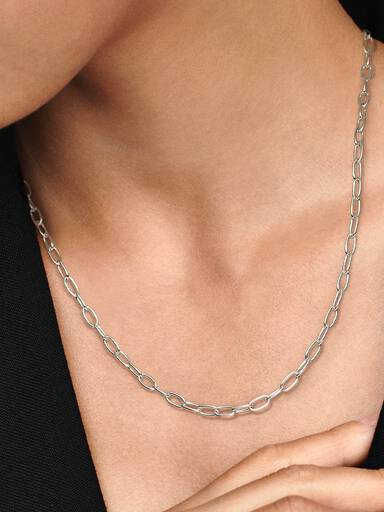 Sterling silver link necklace