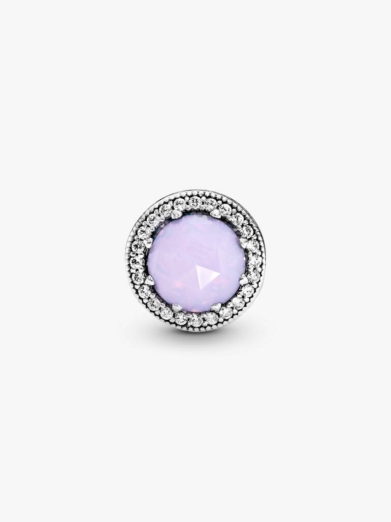 Charm Cristal Rosa Brilhante