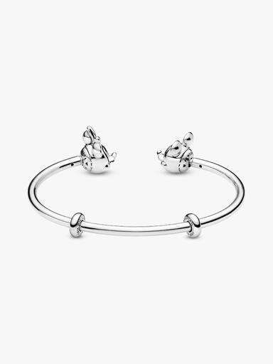 Disney Pandora Moments Mickey Mouse e Minnie Mouse Aberto Bracelete Rígido