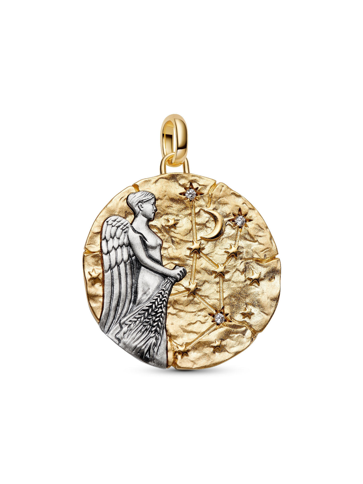 Charm Medalhão Maxi do Zodíaco do Signo de Virgem