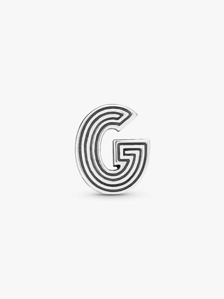 Pandora Reflexions letter G silver clip charm