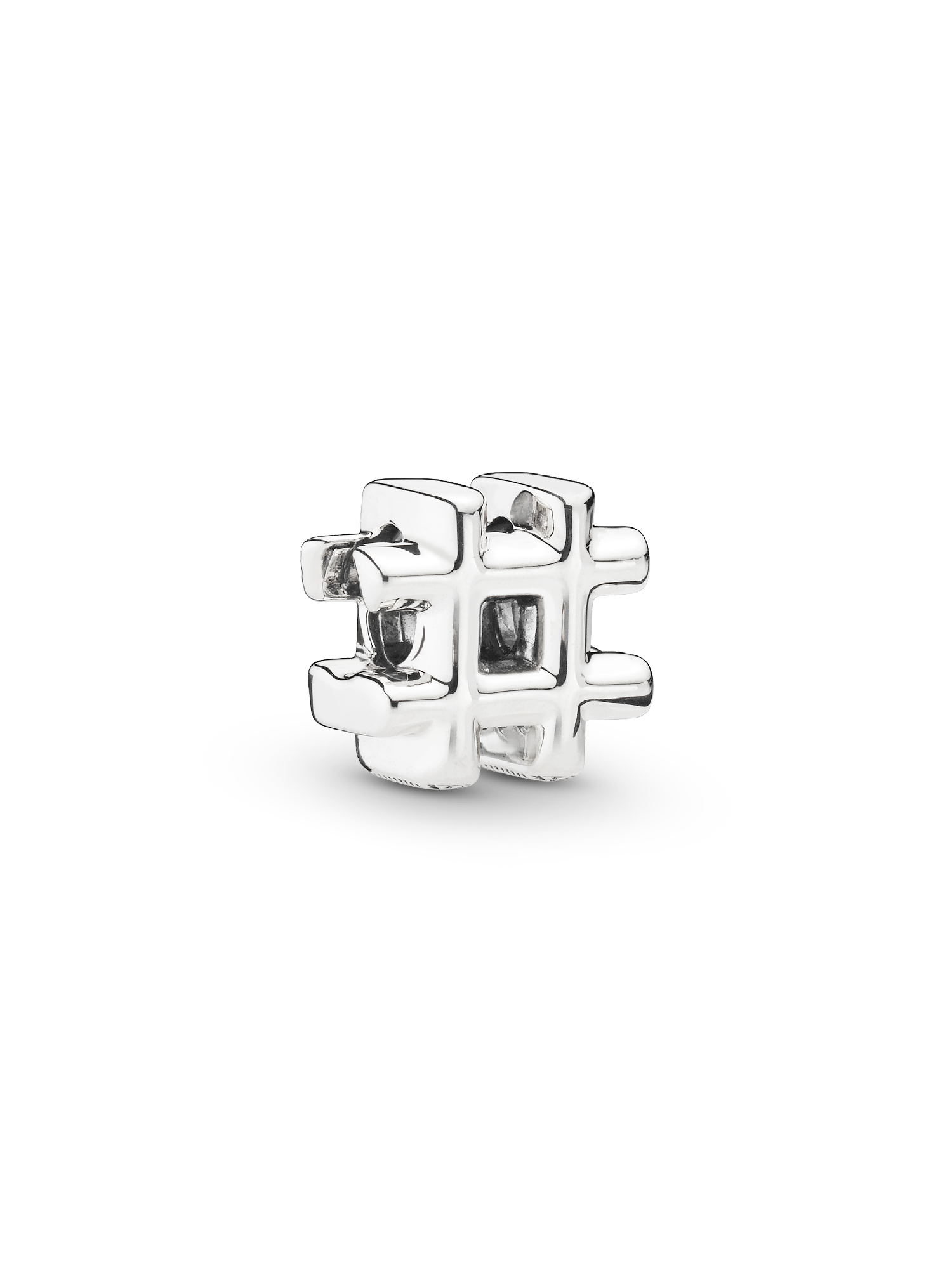 Hashtag silver charm