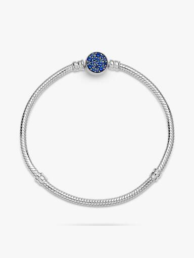Pulseira Corrente Snake com Fecho Azul Brilhante
