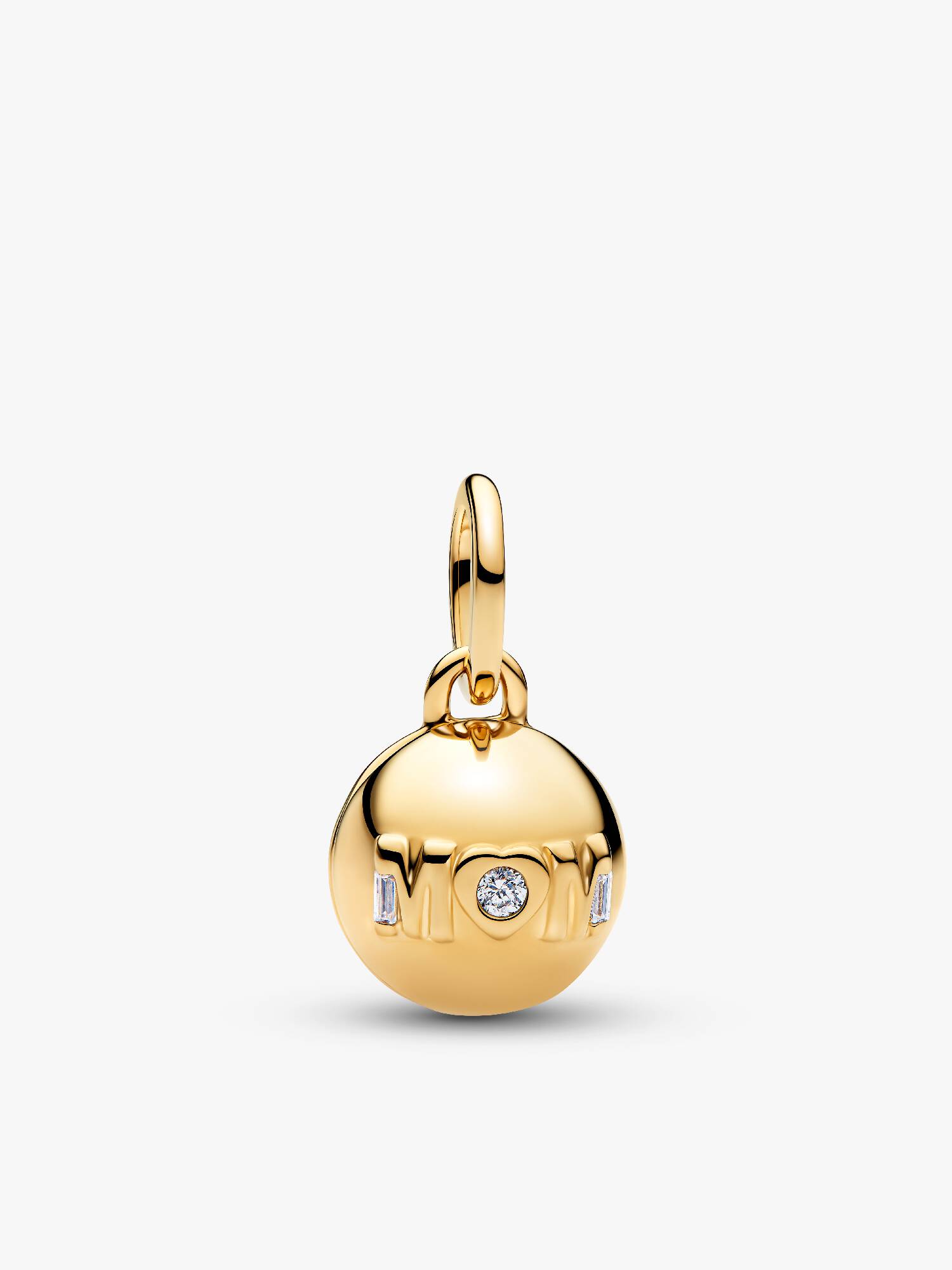 Charm “Mãe” com fecho esférico.