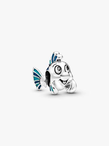 Disney Flounder sterling silver charm with blue enamel