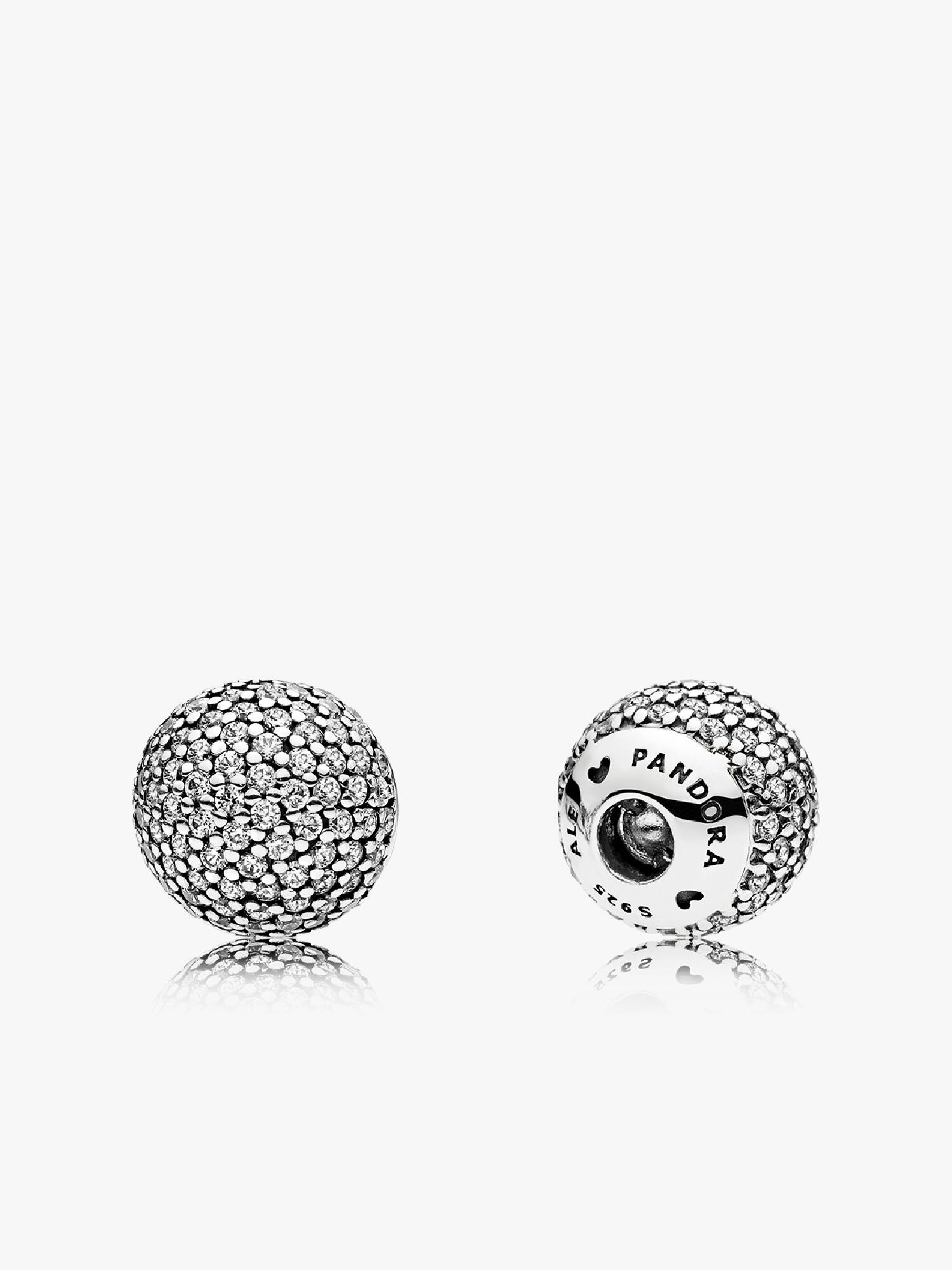 Interchangeable silver end caps with clear cubic zirconia